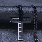 Necklace & Pendant Cross Christian Men's Black