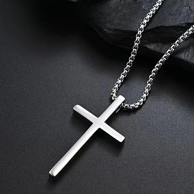 Men's Necklace & Pendant Black Cross