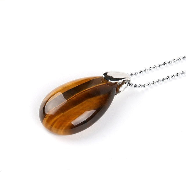 Tiger Eye Pendant Necklace Men Women