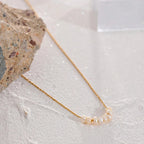 Necklace with Natural Gold Pearls