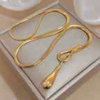 Collier Original avec Pendentif Goutte d'Eau or