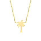 Palm Tree Gold & Silver Necklace for Women gold