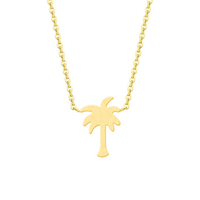 Palm Tree Gold & Silver Necklace for Women gold