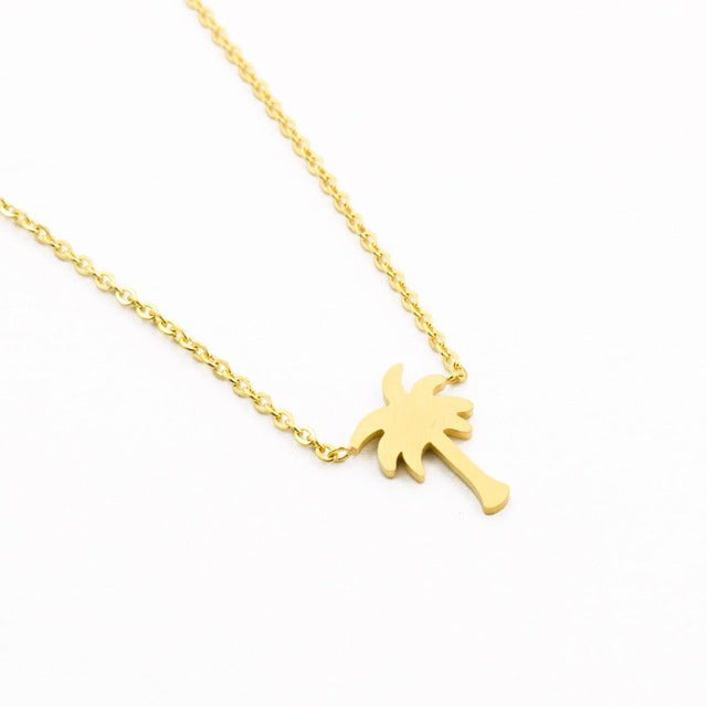 Palm Tree Gold & Silver Necklace for Women gold