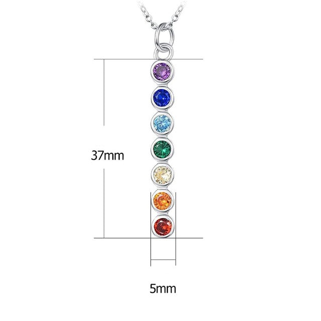 7 Chakras Pendant Necklace Natural Stones Chain Men Women