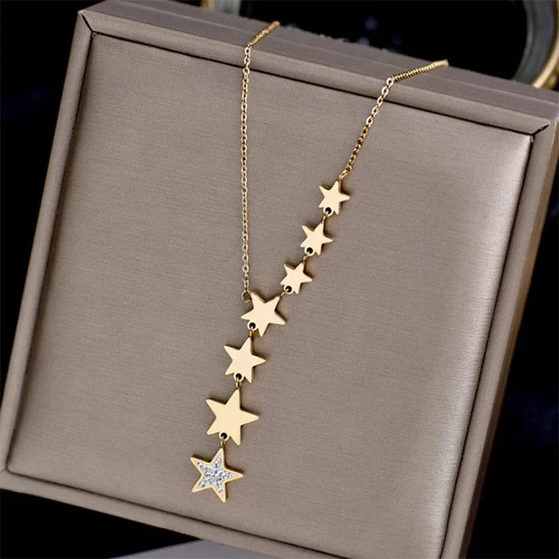 Multiple Star Pendant Necklace