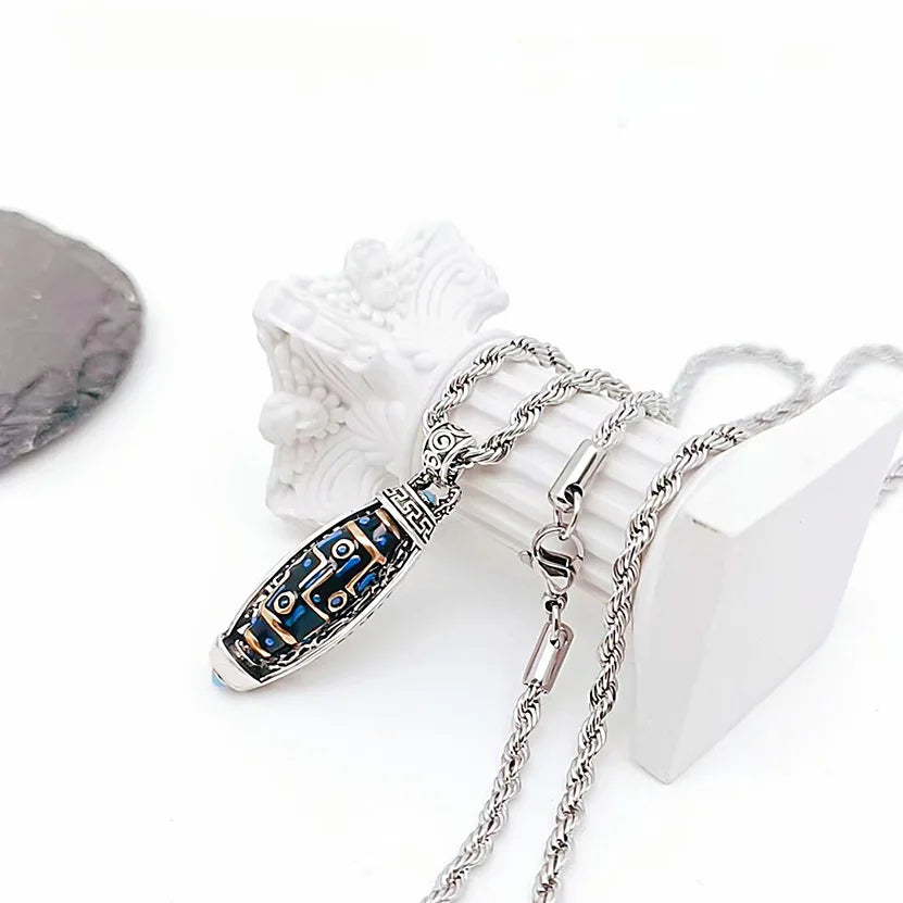 Rotating Pattern Pendant Necklace Anti-Stress