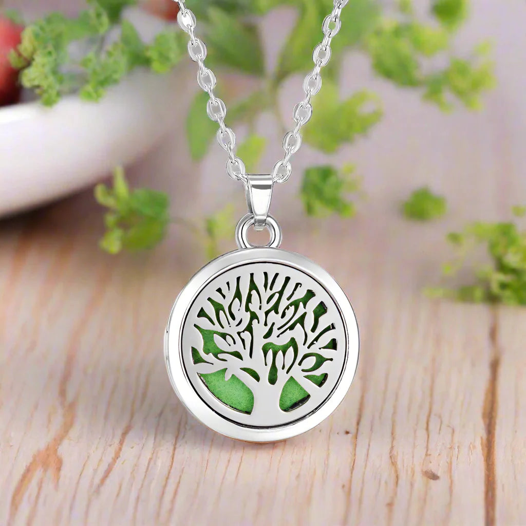 Perfume Diffuser Pendant Necklace Tree of Life