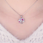 Tree of Life Pendant Necklace with Stones for Women