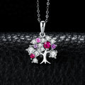 Tree of Life Pendant Necklace with Stones for Women