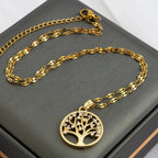 Tree of Life Pendant Necklace with Crystal