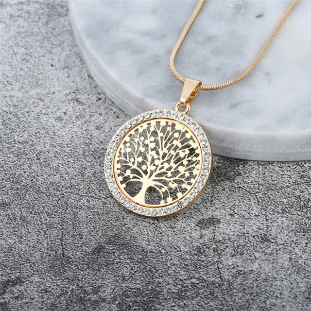 Tree of Life Pendant Necklace for Women gold