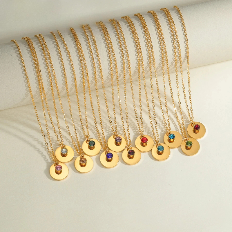 Pendant Necklace with Birthstone