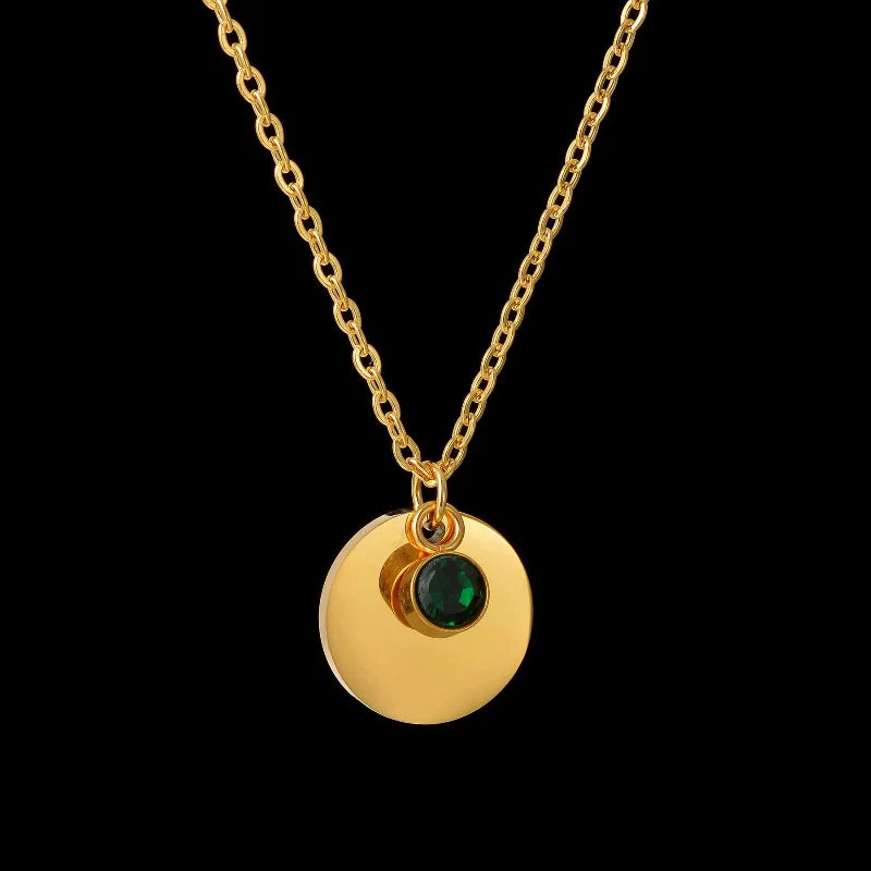 Pendant Necklace with Birthstone