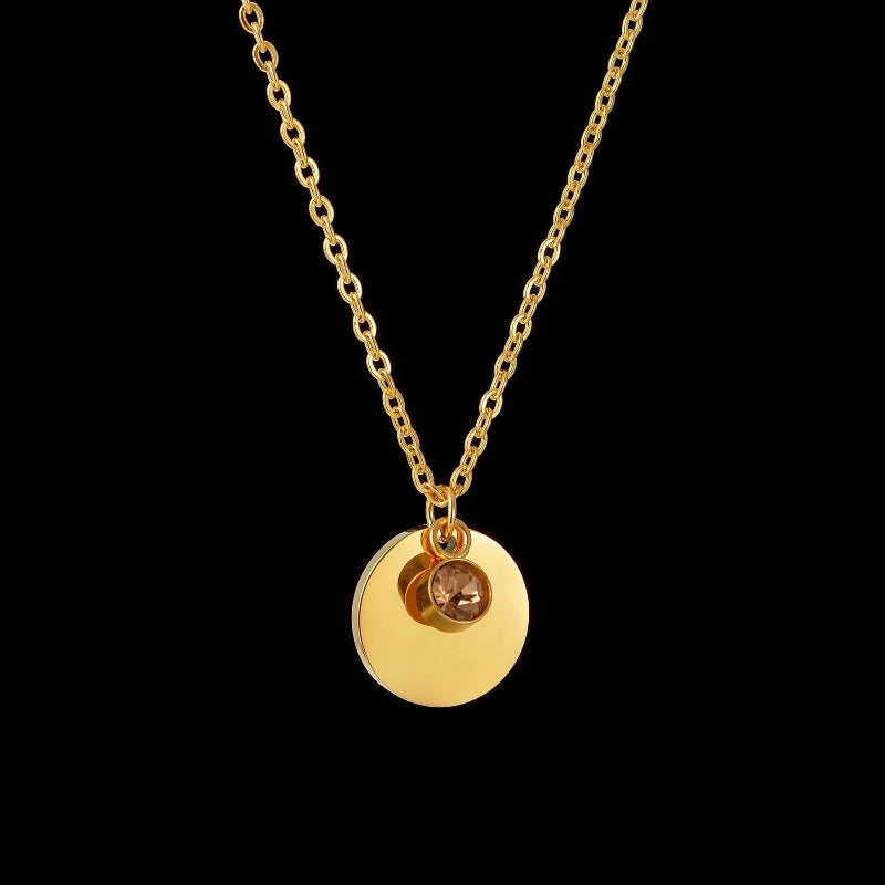 Pendant Necklace with Birthstone