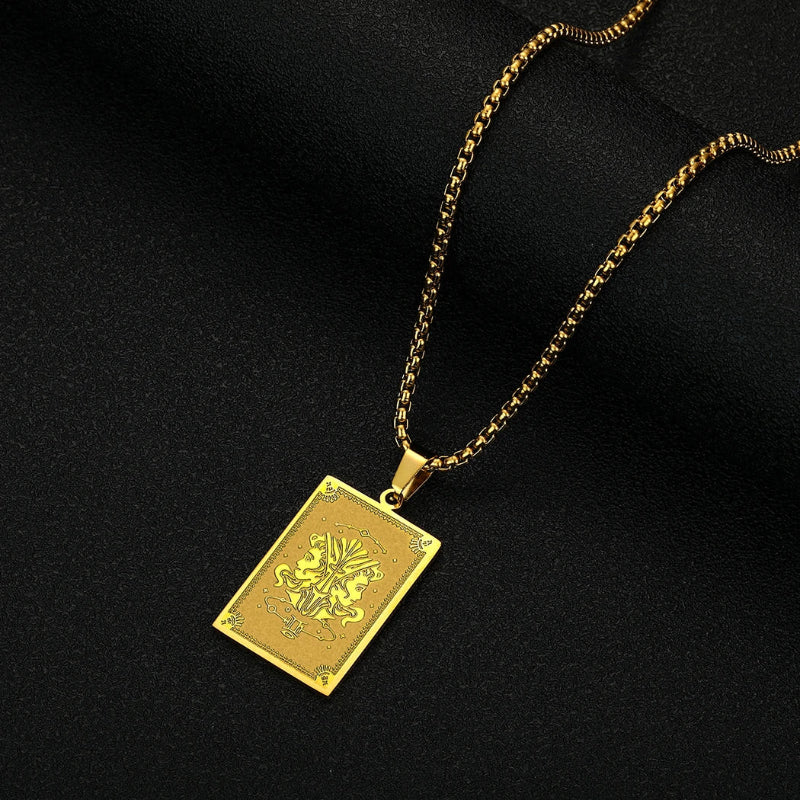 Pendant Necklace with Zodiac Sign