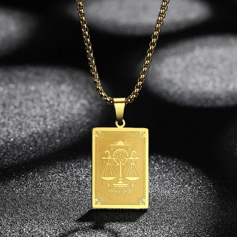 Pendant Necklace with Zodiac Sign