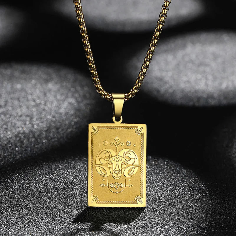 Pendant Necklace with Zodiac Sign