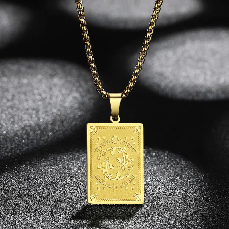 Pendant Necklace with Zodiac Sign