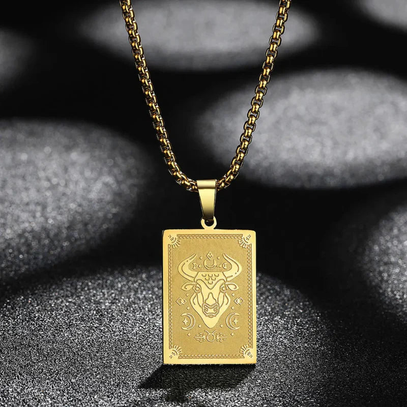 Pendant Necklace with Zodiac Sign