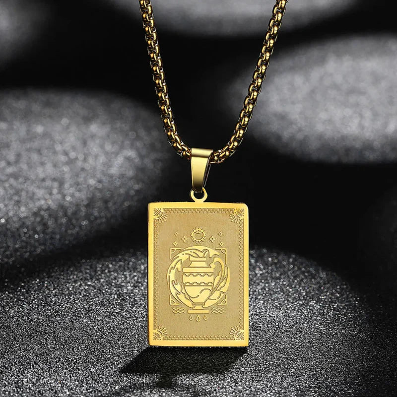 Pendant Necklace with Zodiac Sign