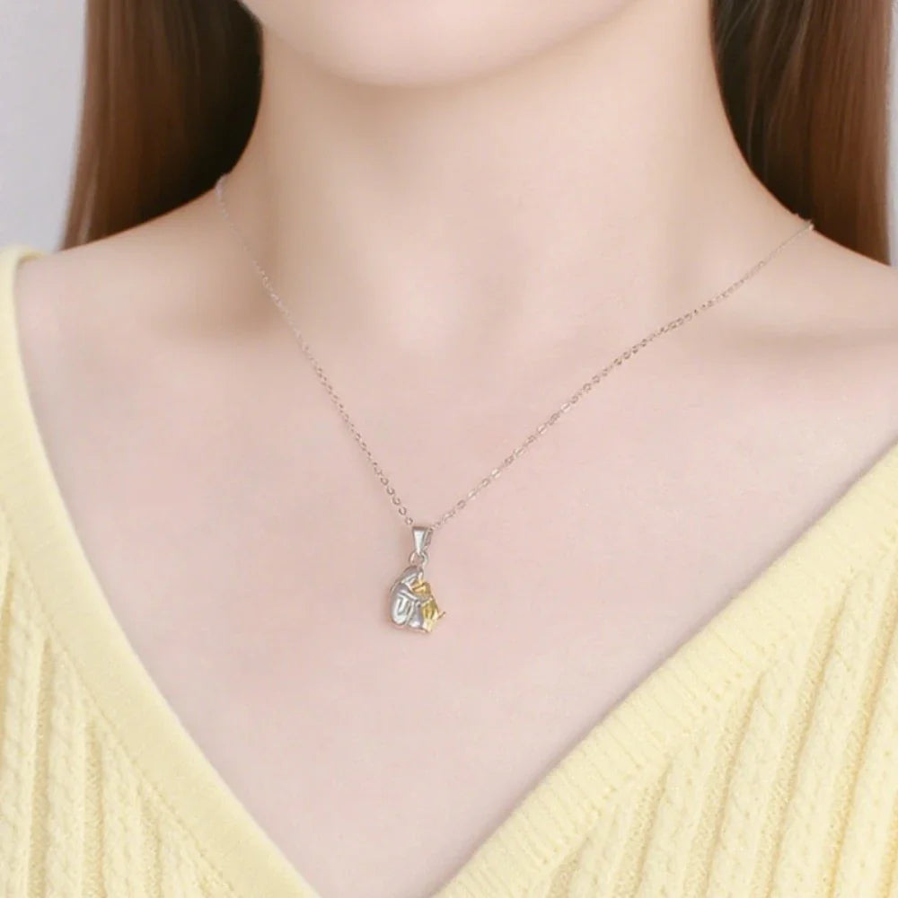 Collier Pendentif Câlin Chien et Maître