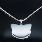 Black Cat Pendant Necklace Pentacle Witchcraft Wiccan