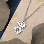 Wiccan Witchcraft Cauldron Pendant Necklace silver