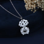 Wiccan Witchcraft Cauldron Pendant Necklace silver