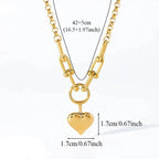Heart Choker Pendant Necklace