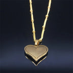 Heart Pendant Necklace & Zircons