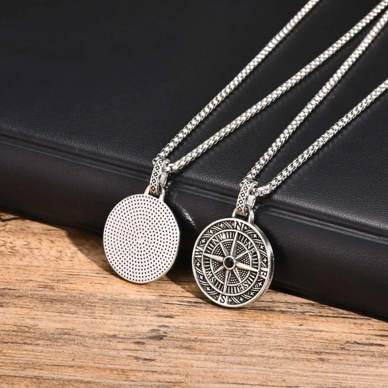 Nautical Compass Pendant Necklace Rose of the Winds Men