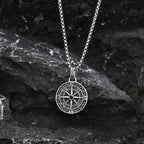 Nautical Compass Pendant Necklace Rose of the Winds Men