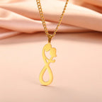 Collier Pendentif Couple Infini or