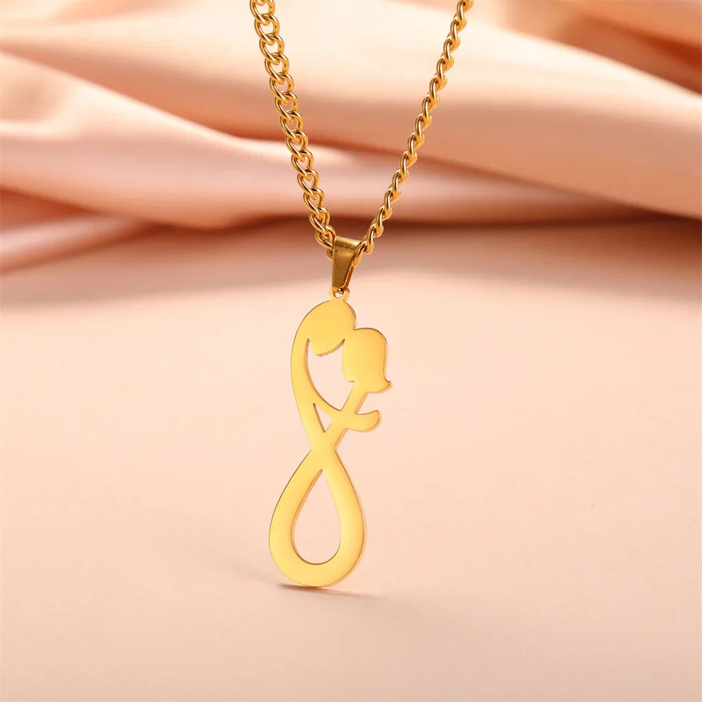 Collier Pendentif Couple Infini or