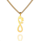 Collier Pendentif Couple Infini or