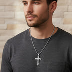 Men's Crucifix Necklace & Pendant Jesus Cross