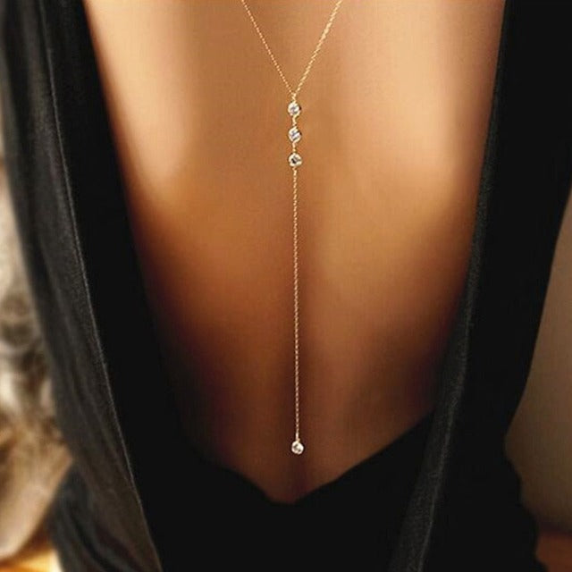 Back Pendant Necklace for Women