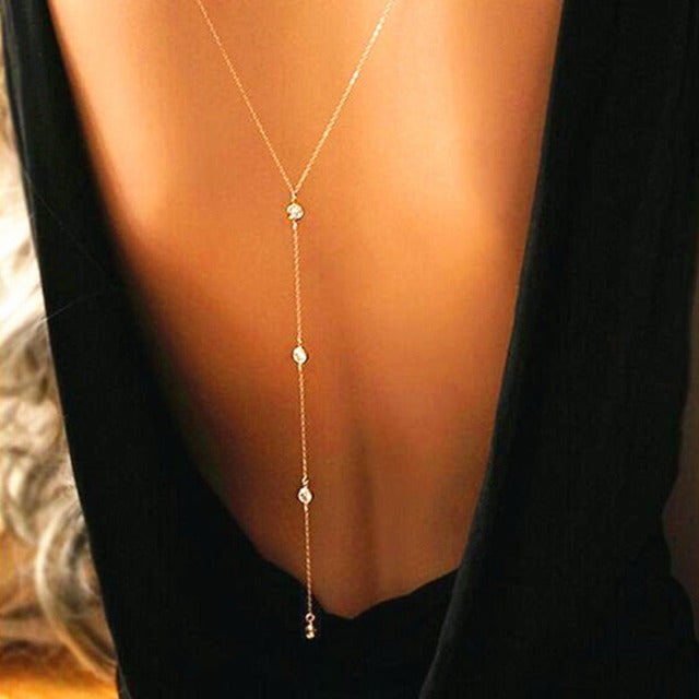 Back Pendant Necklace for Women