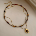 Tiger Eye Protection Pendant Necklace A