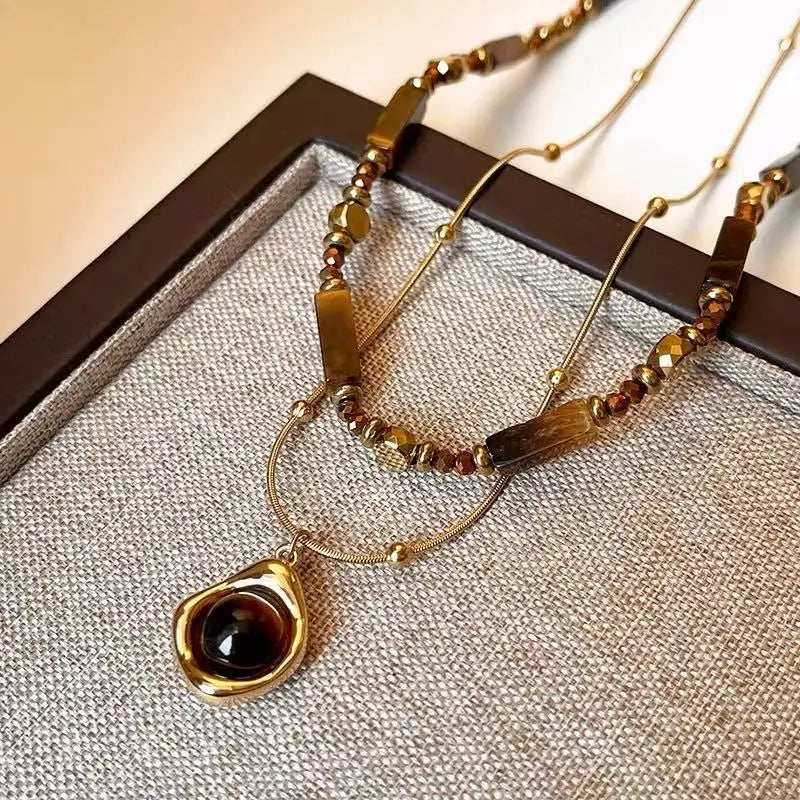 Tiger Eye Protection Pendant Necklace A