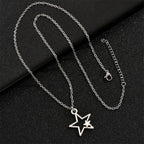 Double Star Pendant Necklace