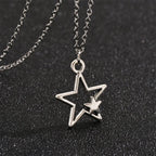 Double Star Pendant Necklace