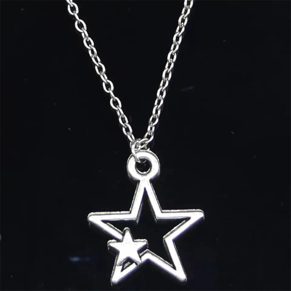 Double Star Pendant Necklace