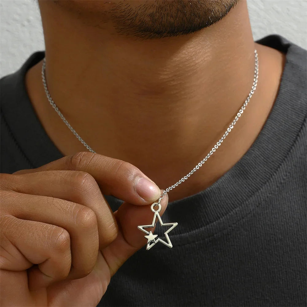 Double Star Pendant Necklace
