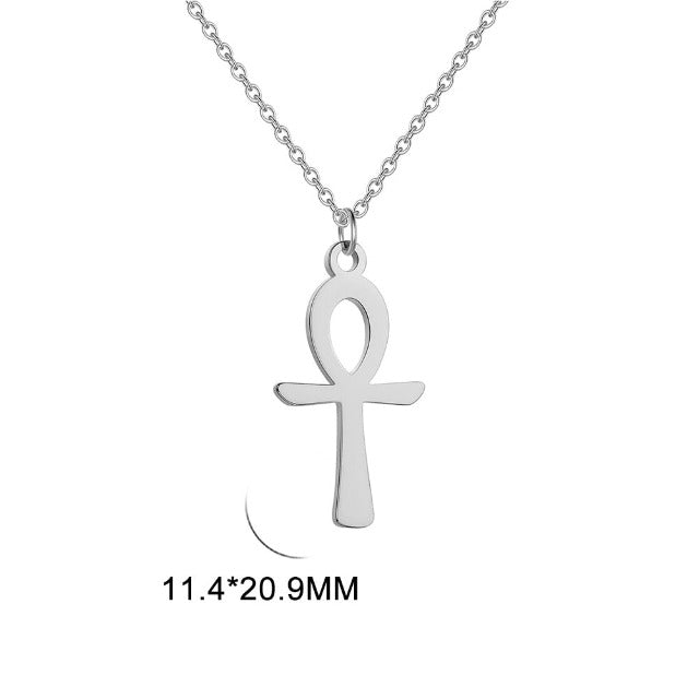 Egyptian Ankh Cross Pendant Necklace for Women