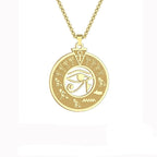 Collier Pendentif Egyptien Oeil d'Horus Homme Femme or