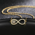 Collier Pendentif en Zircon Symbole Infini