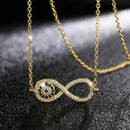 Collier Pendentif en Zircon Symbole Infini