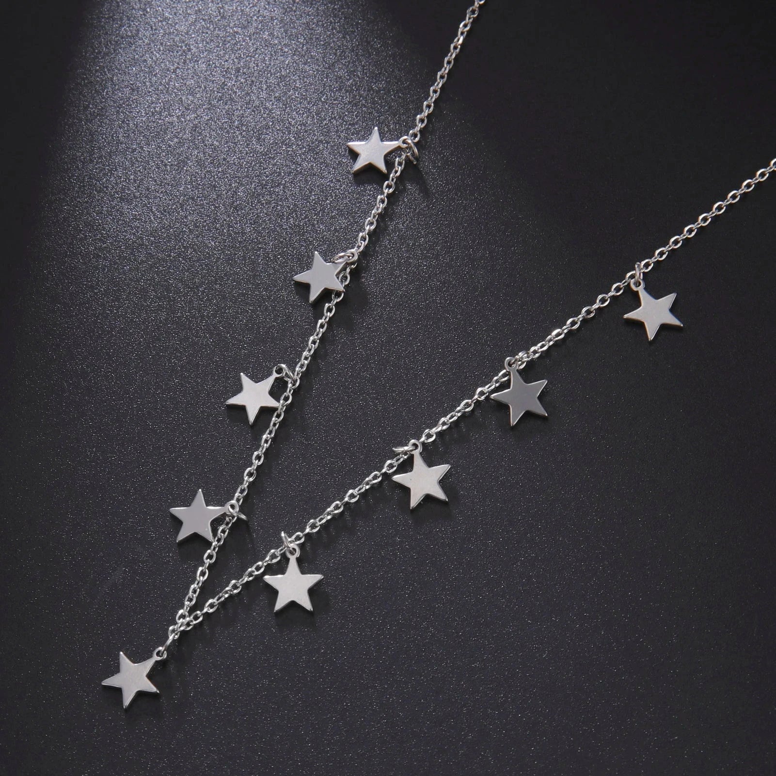 Astrology Star Pendant Necklace silver